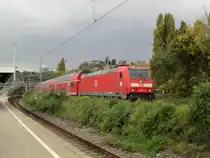 146-225 zog den IRE 19379 von Vaihingen (Enz) nach Stuttgart Hbf. (Stuttgart Nord, 19. Oktober 2010)