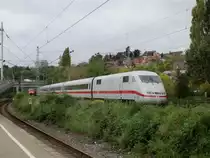 Kurz vor der R�ckfahrt kam mir noch der ICE 596 von M�nchen Hbf nach	Berlin Ostbahnhof vor die Linse. (Stuttgart Nord, 19. Oktober 2010)