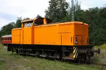Diese ehemalige Werkbahn V 60 geh�rt ebenfalls zur Sammlung Falz, gesehen am 04.09.2010 im ehemaligen BW Falkenberg oberer Bahnhof. Die Sammlung war dieses Jahr leider nur an diesem einem Wochenende zug�nglich. 

