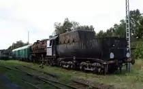 52 8023 am 04.09.2010 im ehemaligen BW Falkenberg oberer Bahnhof. Die Sammlung war dieses Jahr leider nur an diesem einem Wochenende zug�nglich. 

