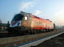 1116 246 im Morgenlicht des 21.10.2005 auf dem Graz-K�flacher Bahnhof der GKB