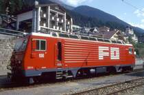 MGB exFO - HGe 4/4II 106 Name: ST.GOTTHARD am 06.06.1993 in DISENTIS - Zahnrad-LOKOMOTIVE - �bernahme 04.07.1989 - SLM5392/BBC - 1836 KW - Gewicht 64,00t - L�P 14,78m - zul�ssige Geschwindigkeit 90/Z30 km/h - Hinweis: noch alte Lackierung
