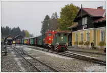 Zum Abschluss kam es in Stainz am 18.10.2010 bei Rangierarbeiten noch zu einer Doppeltraktion mit Lok 6 von Orenstein&Koppel und Mk 48. Ein DANKE an Max und Karl f�r die Fotom�glichkeit dieses nicht allt�glichen Zuges.