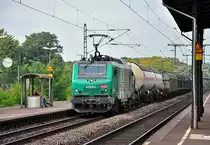 437008 SCNF FRET mit gemischtem G�terzug, Durchfahrt Bf Bonn-Oberkassel - 08.10.2010