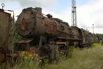 52 8104 am 04.09.2010 im ehemaligen BW Falkenberg oberer Bahnhof. Die Sammlung war dieses Jahr leider nur an diesem einem Wochenende zug�nglich.

