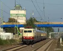 Showtime: 103 184-8 poltert am 10.10.10 mit dem sonnt�glichen IC 1817 von Hamburg-Altona nach K�ln Hbf durch Tostedt Richtung Bremen Hbf. 