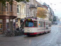 TW 231 unterwegs auf der Linie 3 in der Stadt Freiburg im Breigau am 22.09.2010