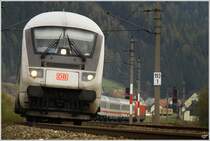 Teleaufnahme des EC 316 von Graz nach Saarbr�cken, geschoben von 101 111. Seiz 24.10.2010

