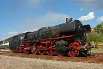 01 1066 am 04.09.2010 beim rangieren im Bahnhof Meiningen.