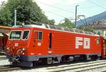 MGB exFO - HGe 4/4II 108 Name: NOVENA/NUFENEN am 17.06.1995 in BRIG - Zahnrad-LOKOMOTIVE - �bernahme 23.08.1989 - SLM5393/BBC - 1836 KW - Gewicht 64,00t - L�P 14,78m - zul�ssige Geschwindigkeit 90/Z30 km/h - Hinweis: noch alte Lackierung

