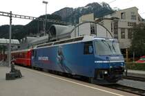 Ge 4/4'''als  Swisscom -lok . Thusis 04.10.05