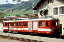 MGB exFO - BDeh 2/4 45 am 24.08.1997 in REALP - Zahnrad-GEP�CKTRIEBWAGEN - �bernahme 15.05.1942 - SLM3779/BBC/SAAS - 427 KW - Gewicht 37,00t - L�P 16,70m - zul�ssige Geschwindigkeit 55/Z30 km/h
