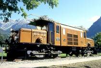 RhB - Ge 6/6I 407 am 06.09.1994 in BERG�N - STRECKEN-LOKOMOTIVE - �bernahme 16.09.1921 - SLM2839/BBC1886/MFO - 940 KW - Gewicht 66,00t - L�P 13,30m - zul�ssige Geschwindigkeit 55 km/h. 1984a - 05.03.1886 an SGB Z�rich - 18.05.1994 an ABC Berg�n. Hinweis: als Denkmallok auf Gleisst�ck aufgestellt in Bahnhofsn�he Berg�n
