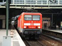 BR 114-023 5 mit 5 x RE160 Wagen richtung Frankfurt/Oder f�hrt gerade aus beim Berliner Ostbahnhof.