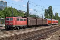 Die 111 036-0 in M�nchen Heimeranplatz am 31,07,10