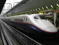 E2 Series Shinkansen in JR Tokyo nach der Ankunft aus Nagano.