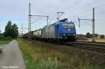 Mit einem Containerzug von Bremen war die an Crossrail vermietete 185 535-2 unterwegs (06.08.10 Dedensen-G�mmer)