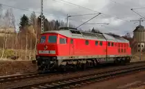 Angekommen in Reichenbach(Vogtland) fuhr 232 457 grad wieder zur�ck Richtung Hof. Fotografiert am 13.11.10.