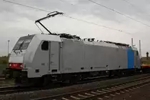 Railpool 186 107 I-RTC wurde am 30.10.10 in Duisburg-Bissingheim fast von Niag zugefahren