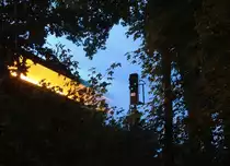 N�chtliche Impression, zwischen den Stationen Kellinghusenstra�e und Eppendorfer Baum. 10.8.2009