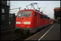111 009 h�ngt an einer RB35 in D�sseldorf Hbf