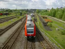 612 566 rangiert am 23. Mai 2010 in Hof Hbf.