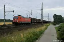 152 056-8 war mit einem Hbils-Zug gen W�nstorf unterwegs (06.08.10 Dedensen-G�mmer)