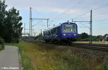 Was f�r eine �berraschung,der VT 43 von der Mandaubahn steuert auf Seelze zu (06.08.10 Dedensen-G�mmer)