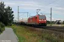 185 184-9 war wieder mal mit einem gemischten Zug unterwegs (06.08.10 Dedensen-G�mmer)