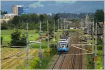 4024 120  S-Bahn Steiermark  f�hrt als R 4219 von Bruck an der Mur nach Unzmarkt. 
Zeltweg 14.08