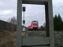 612 564 ist am 21.11.10 als RE nach Lichtenfels bei Ha�lach(b. Kronach) unterwegs.