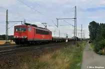 155 202-5 war mit einem Mischer unterwegs (06.08.10 Dedensen-G�mmer)