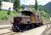 RhB - Ge 6/6I 412 am 04.07.1999 in FILISUR - STRECKEN-LOKOMOTIVE - �bernahme 27.11.1925 - SLM3045/BBC2242/MFO - 940 KW - Gewicht 66,00t - L�P 13,30m - zul�ssige Geschwindigkeit 55 km/h. 
