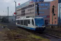 Der VT 6.002 von hinten, denn es hei�t ja nicht umsonst: Auch ein sch�ner R�cken kann entz�cken. Nachschu� vom 27.11.2010