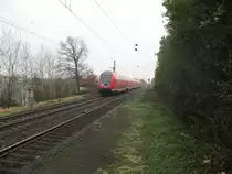 Der Steuerwagen des Re 1 von Hamm nach Aachen in Kamen Methler. 27.11.2010