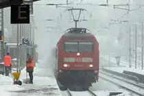 101 086-7 bei der Einfahrt in Recklinghausen 29.11.2010