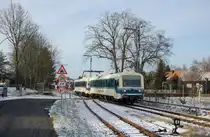 VT 08 + VT 02 als DPN 91800 am 28.11.2010 bei der Einfahrt in Hirschau (Strecke Amberg-Schnaittenbach). Veranstalter dieser Fahrten war der neugegr�ndete verein Amberger-Kaolinbahn.