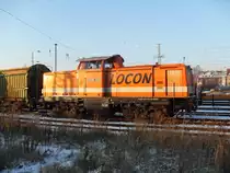 LOCON 210 (ex 212 275)im G�terbahnhof am 04.12.2010 in Stendal.