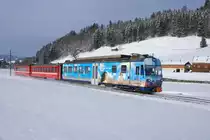 BDe 4/4 44 f�hrt am 27.11.10 von Jakobsbad Richtung Gonten.
