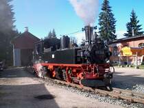 99 568 (sächs. IV K) in Carlsfeld - 12.10.03
