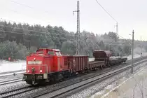 298 315 kommt am 26.11.2010 mit einigen G�terwagen aus Angerm�nde nach Eberswalde