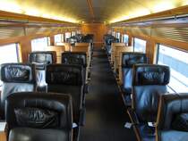 Innenraum der 1. Klasse des ehemaligen Metropolitan. Heute Wagen 11 im ICE 1105 von Hamburg Altona nach Berlin S�dkreuz (04.12.2010)