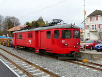 CJ - Triebwagen BDe 4/4 621 (ex FW / BTI ) in Les Reussilles am 30.10.2010