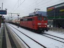 Mein 100. Bild zeigt 151 021-3, die einen G�terzug durch Bielefeld zieht. Aufgenommen am 07.12.2010.