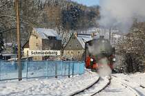 99 746 am 27.11.10 im Bahnhof Schmiedeberg. 

