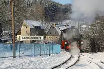 99 746 am 27.11.10 im Bahnhof Schmiedeberg. 

