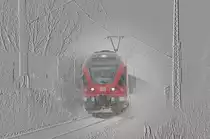 irgendwie sieht es nach Winter aus im Norden,
ein Flirt kommt von Rostock nach Stralsund am 02.12.2010