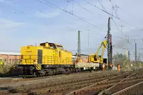 V 150.04 bei Rammarbeiten in N�rnberg am 01.11.2010    (Tele+Schnitt)