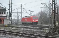 185 299-5, f�hrt am 27.11.10 in Ex BW Lehrte, um einen Lokzug abzuholen.
