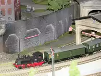 Dampflokomotive BR 89 7478 der DRB, Epoche II auf der H0-Anlage in Hohenfichte 06.06.2010